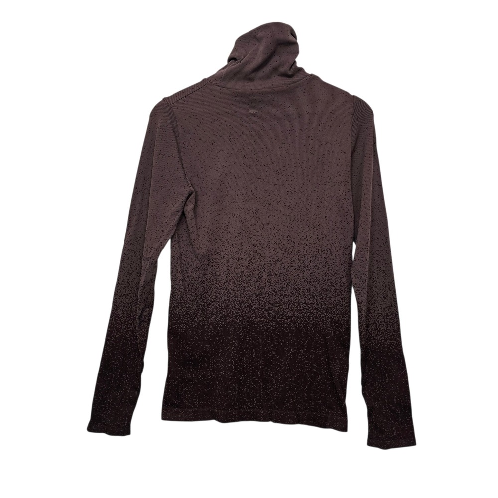 Athleta Momentum Ombre Ribbed Turtleneck Top Brown Black Long Sleeve 631825 M‎ - Picture 2 of 8